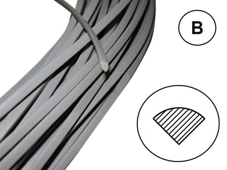 Сварочный пруток ПВХ-Н (твердый); профиль В; серый