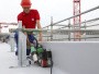 UNIROOF ST способен производить сварку кровельного покрытия даже на парапете шириной  100 мм